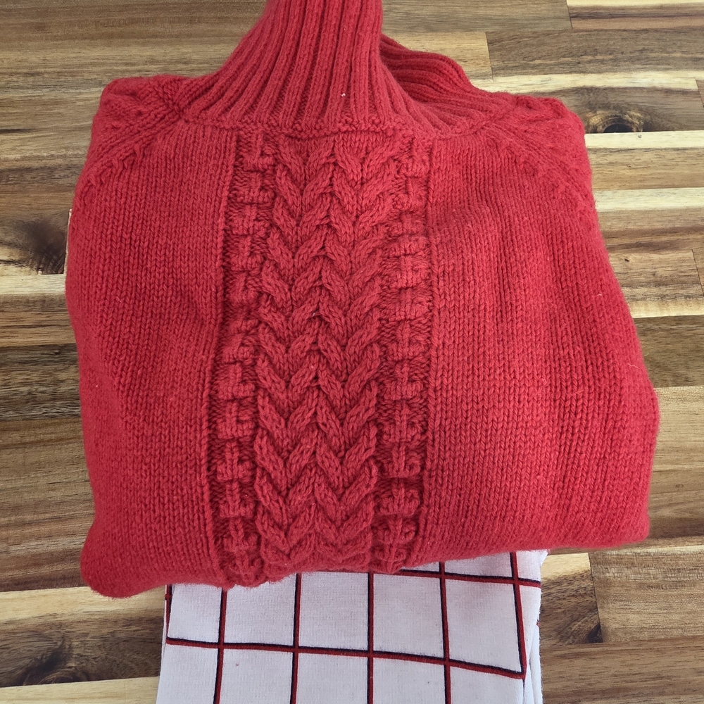 Janie and Jack Vibrant Red Turtleneck Sweater